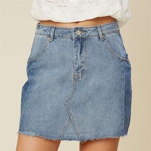 Washed Jean Denim Altard State Skirt Blue Size XS